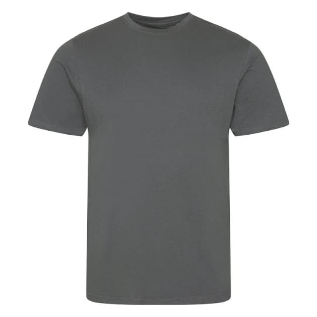 AWDis AWDis Men Cascade logie T-Shirt in Charcoal Size: Small Charcoal S Male 5063425363087