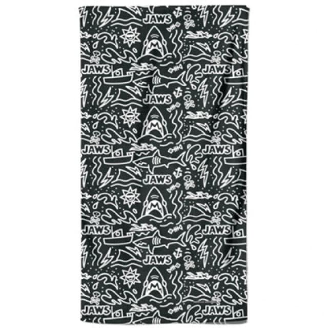 Zavvi Jaws Doodle Pattern Beach Towel