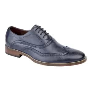 Goor Mens 5 Eye Wing Capped Oxford Brogues (7 UK) (Aegean Blue)