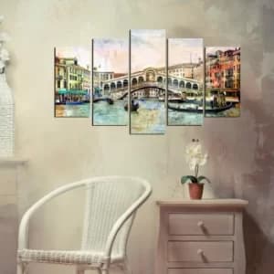 5MF-23 Multicolor Decorative MDF Painting (5 Pieces)