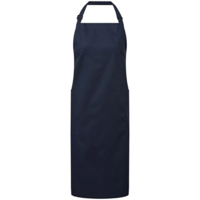 Premier Premier Fairtrade Certified Full Apron in Navy Navy One Size Unisex 5059699642799