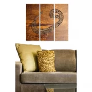 MDFVAV6 Multicolor Decorative MDF Painting (3 Pieces)