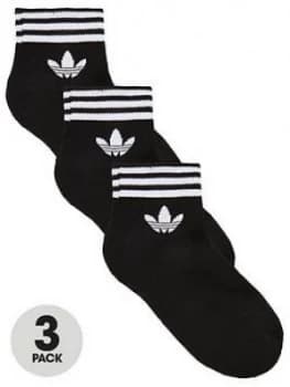 Adidas Originals Kids Trefoil Linear Sock 3 Pack - Black