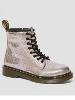 Dr Martens Girls 1460 Metallic 8 Lace Boot - Pink Metallic