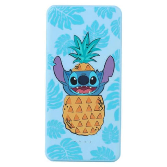 Disney Stitch 10000Mah Power Bank Pineapple in Blue Blue One Size Unisex 8101464610742