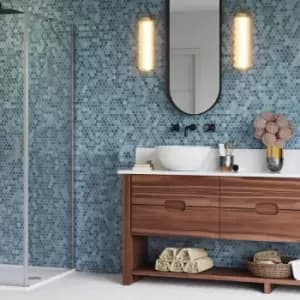 Aqualux Frameless 6mm Side Panel for Hinged Door 1000mm in Chrome