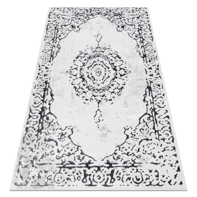 RugsX Carpet Allure 1961 Ornament, Frame - Structural, Stylish, Glamour White / Grey 120X170 Cm