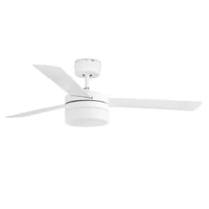 Panay 2 Light Medium Ceiling Fan White, Maple with Light, E14