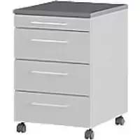 Germania Rolling container 4251-588 GW-PROFI 2.0, in Light grey/Graphite, with four drawers, 42 x 61 x 49cm (W/H/D)