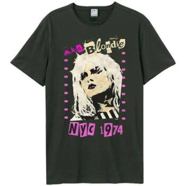 Amplified Amplified Men NYC 1974 Blondie T-Shirt in Charcoal Size: X-Small Charcoal XS Male 5063238008014