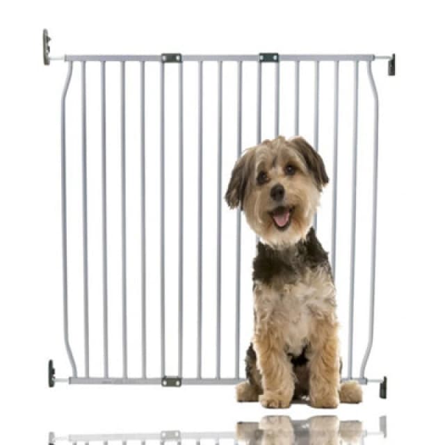 Bettacare Eco Screw Fit Pet Gate, Grey, 100Cm - 110Cm, Screw Fitted Dog Gate, Safety Gate For Puppy
