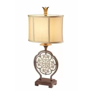 Loops - Table Lamp British Bronze Oxidized Bronze LED E27 60W Bulb
