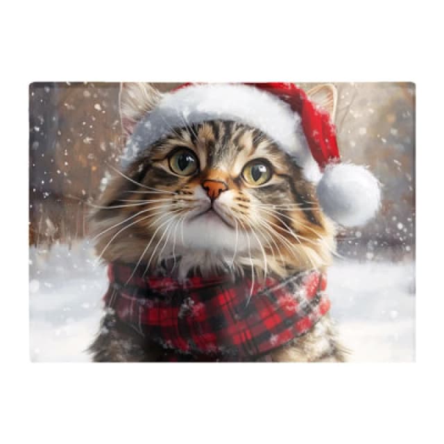 Warren Reed Designer Christmas Ragamuffin Glass Chopping Board