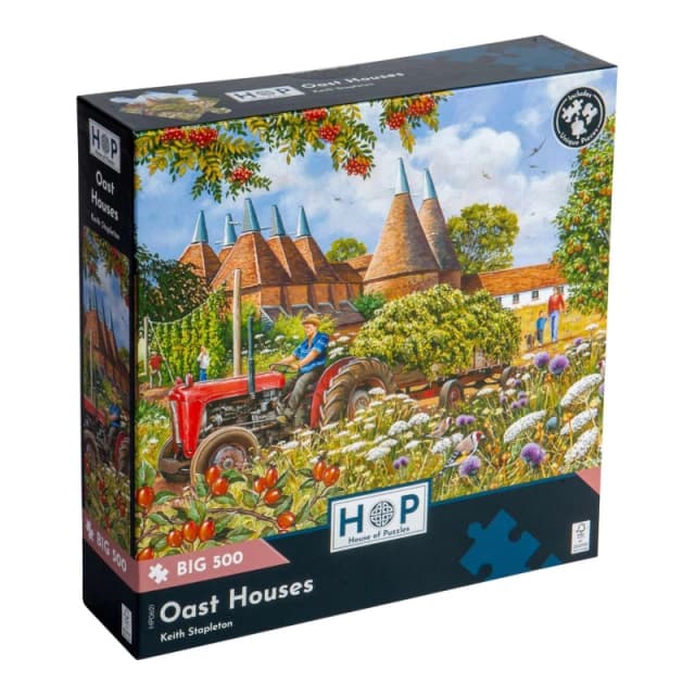 The House Of Puzzles Oast Houses, BIG 500 Piece Jigsaw Puzzle Multi unisex
