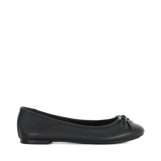 Dune London 'Harpington' Leather Ballet Pumps Black