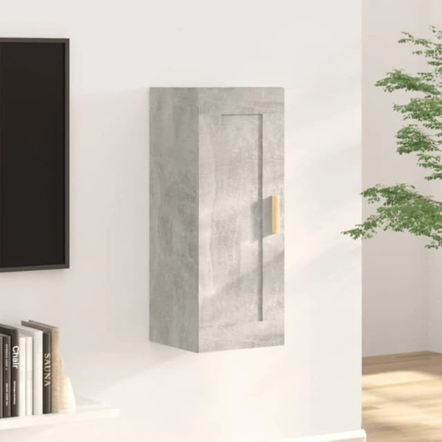 Vidaxl Wall Cabinet Concrete Grey 35X34X90 Cm Engineered Wood, Grey 812469