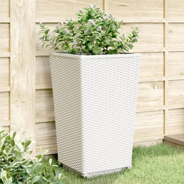 VIDAXL Garden Planters 2 pcs White 32.5x32.5x57cm pp Vidaxl 8721012410565