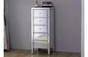 Birlea Valencia Mirror 5 Drawer Narrow Chest