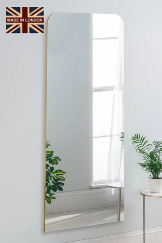 Yearn Mirrors Yearn Mirrors Radius Large Mirror in Gold Gold One Size Unisex 0716053067838