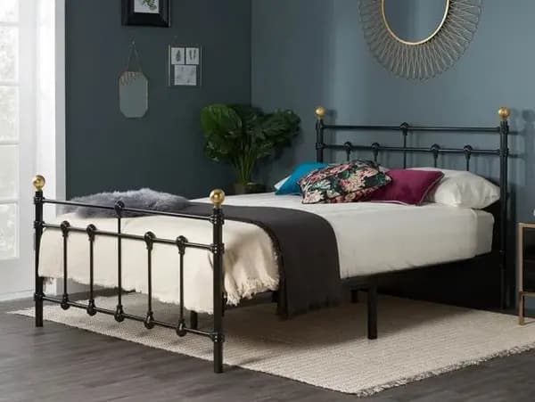 Birlea Atlas 4ft Small Double Black Metal Bed Frame
