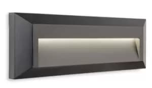 Shine Outdoor Integrated LED Surface Mounted Wall & Step Light Rectangle Graphite IP65