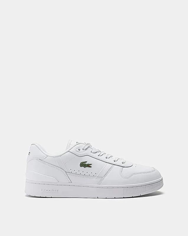 Lacoste T-Clip Set 224 2 SMA Leather Trainers White/White 11 UK