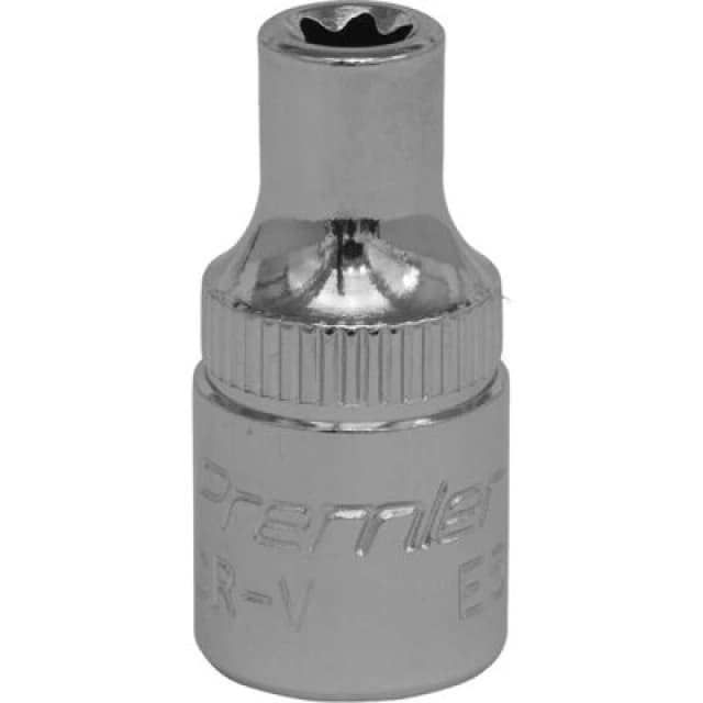 Loops E5 TRX Star Socket Bit - 1/4" Square Drive - PREMIUM Drop Forged Head Knurled Multi