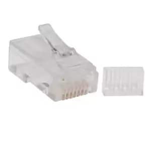 Tripp Lite N230-100 Cat6 RJ45 Modular Connector Plug with Load Bar Solid/Stranded Conductor Round Cat6 Wire 100-pack