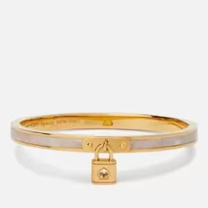 Kate Spade New York Lock & Spade Gold-Plated Charm Bangle