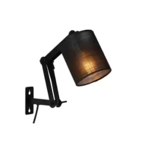 Tampa Scandinavian Wall Light - 1xE27 - Black
