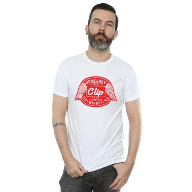 Supernatural Supernatural Men Clip Your Wings T-Shirt in White Size: Small White S Male 5057972335673