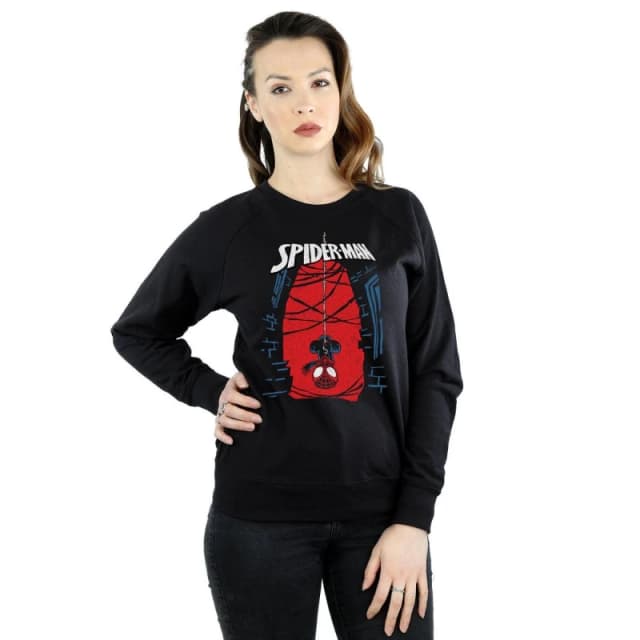 Marvel Spider-Man Hanging Sketch Sweatshirt Black female