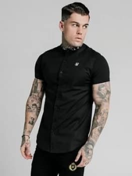 Siksilk Short Sleeve Tape Collar Shirt