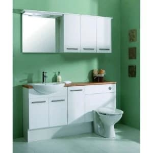 Wickes Seville White Gloss Fitted Wall Unit - 300 mm