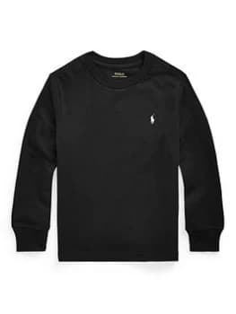 Ralph Lauren Boys Long Sleeve T Shirt - Black, Size 14-16 Years=L