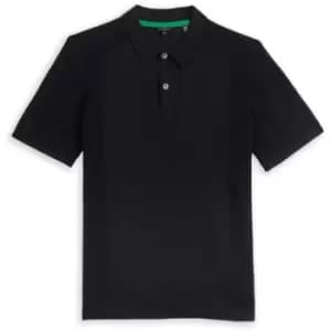 Ted Baker Bump Knitted Polo Shirt - Blue