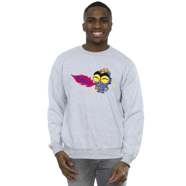 Disney Men Big Hero 6 Baymax Fred Fired Up Sweatshirt in Grey Size: Small Grey S Male 5059934896963