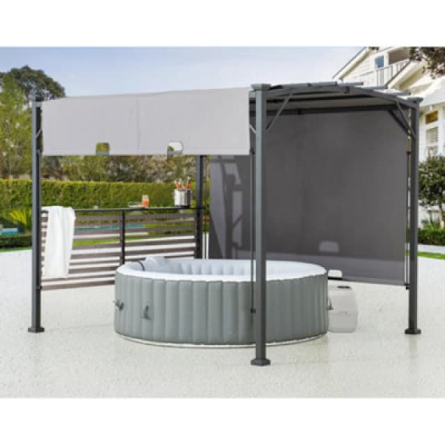 Sunjoy Outdoor Fabric Jacuzzi Pergola Titov - 300Cm X 270Cm, Gray
