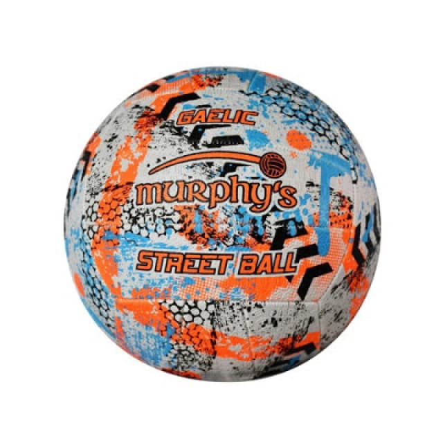 Murphys Gaelic Street Football White/fluorescent Orange/cyan (5)