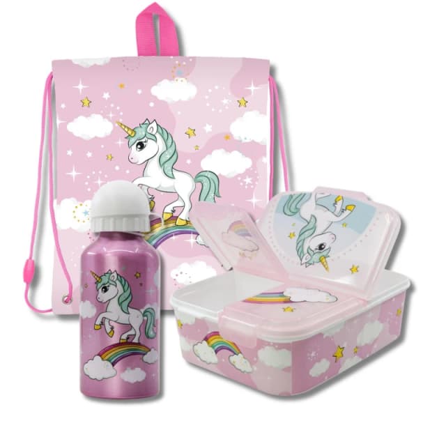 Unicorn Lunch Bottle Set - Unicorn Lunch Boxes 93459 White 38317501000