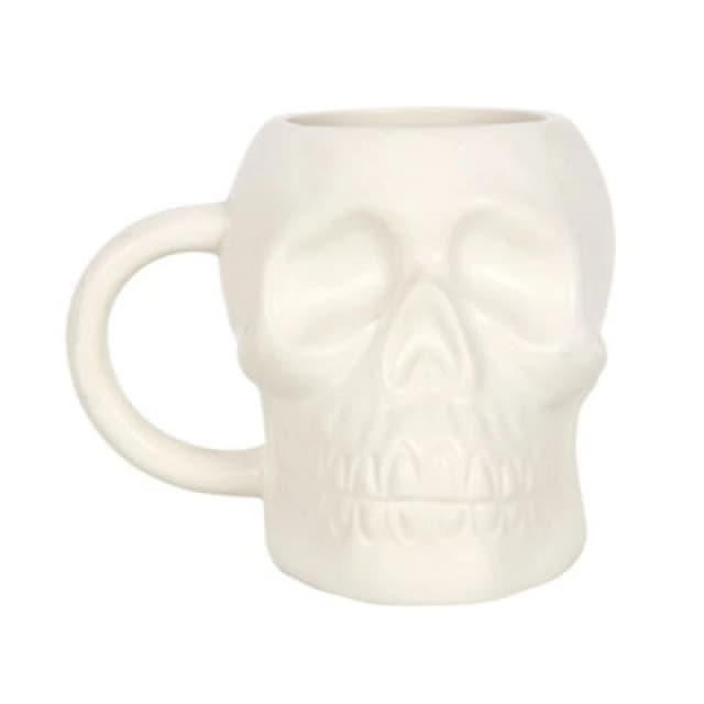 Something Different Something Different Dark Matter Skull Halloween Mug in White White One Size Unisex 5063238445086