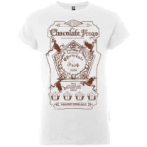 Harry Potter Honeydukes Sepia Chocolate Frogs Womens White T-Shirt - L - White