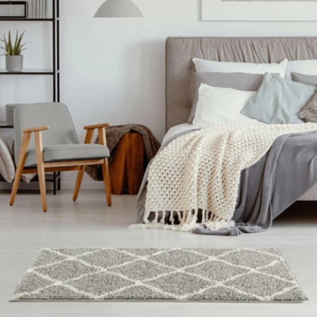 The Rugs Myshaggy Collection Rugs Moroccan Design In Grey 385 Gi
