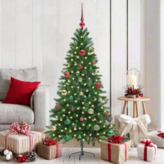 vidaXL Christmas Tree with 150 LEDs with Stand Green 150cm PE, Green 3396326