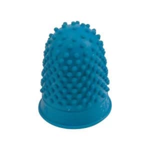Quality Rubber Medium Thimblette Rubber for Note counting Page turning Size 1 Blue Pack of 10