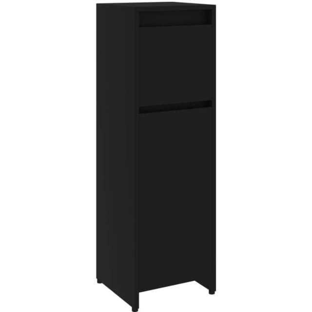 VIDAXL Bathroom Cabinet Black 30x30x95cm Engineered Wood Vidaxl 8720286016084