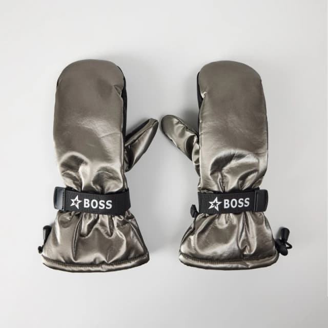 Boss Mens Insulated Waterproof Ergonomic Ski Gloves Grey male S