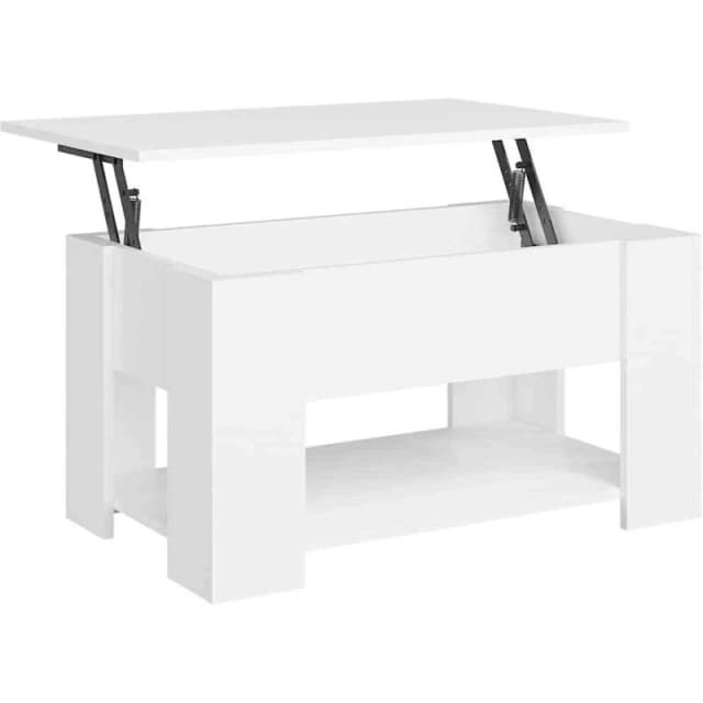 VIDAXL Coffee Table White 79x49x41cm Engineered Wood Vidaxl 8720286971307