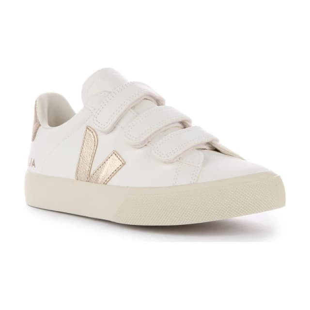 Veja Womens 'Recife Chromfre' Leather Trainers in White Size: 4 White Female 4