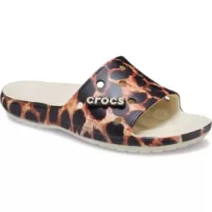 Crocs Womens Classic Animal Print Slip On Slider Sandals UK Size 6 (EU 39-40)